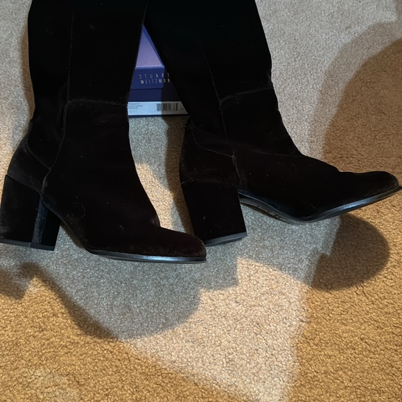 Stuart Weitzman Panache velvet boots - Picture 2 of 9